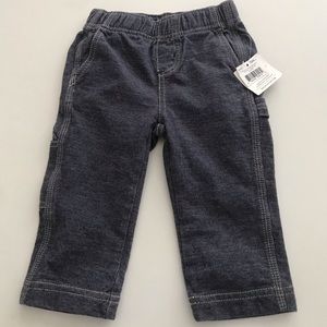 NWT Tea Collection Baby Denim-Like Carpenter Pants